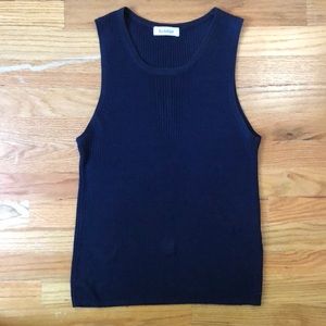 Rodebjer navy blue ribbed tank top.